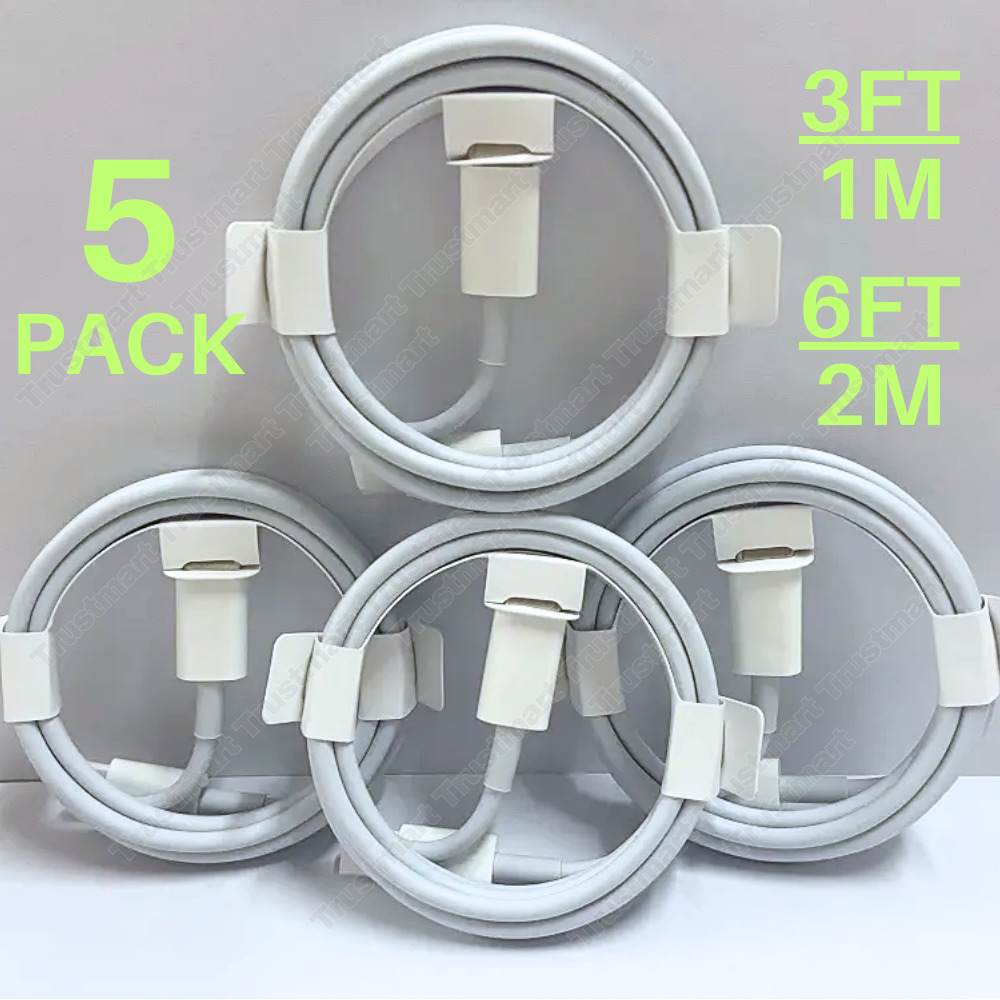 5-PACK Fast Charger Cable Type 3/6ft USB C PD Cord For iPhone 14 13 12 11 XR Lot