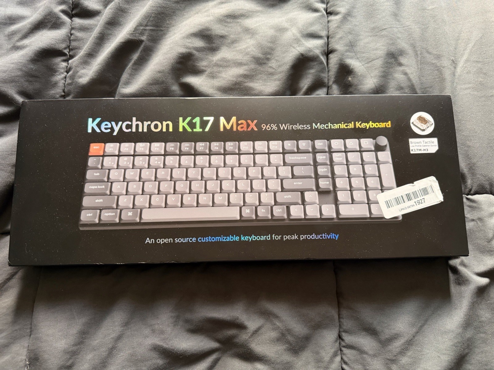 Keychron K17Max Qmk/via Wireless Mechanical Keyboard Rgb Brown Switch