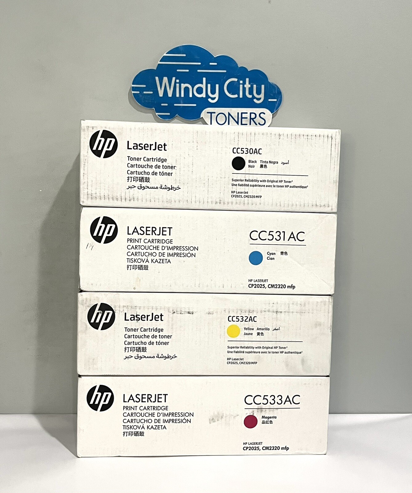 HP 304A CC530AC-531AC-532AC-533AC Toner Set LaserJet CP2025 CM2320 Genuine NEW
