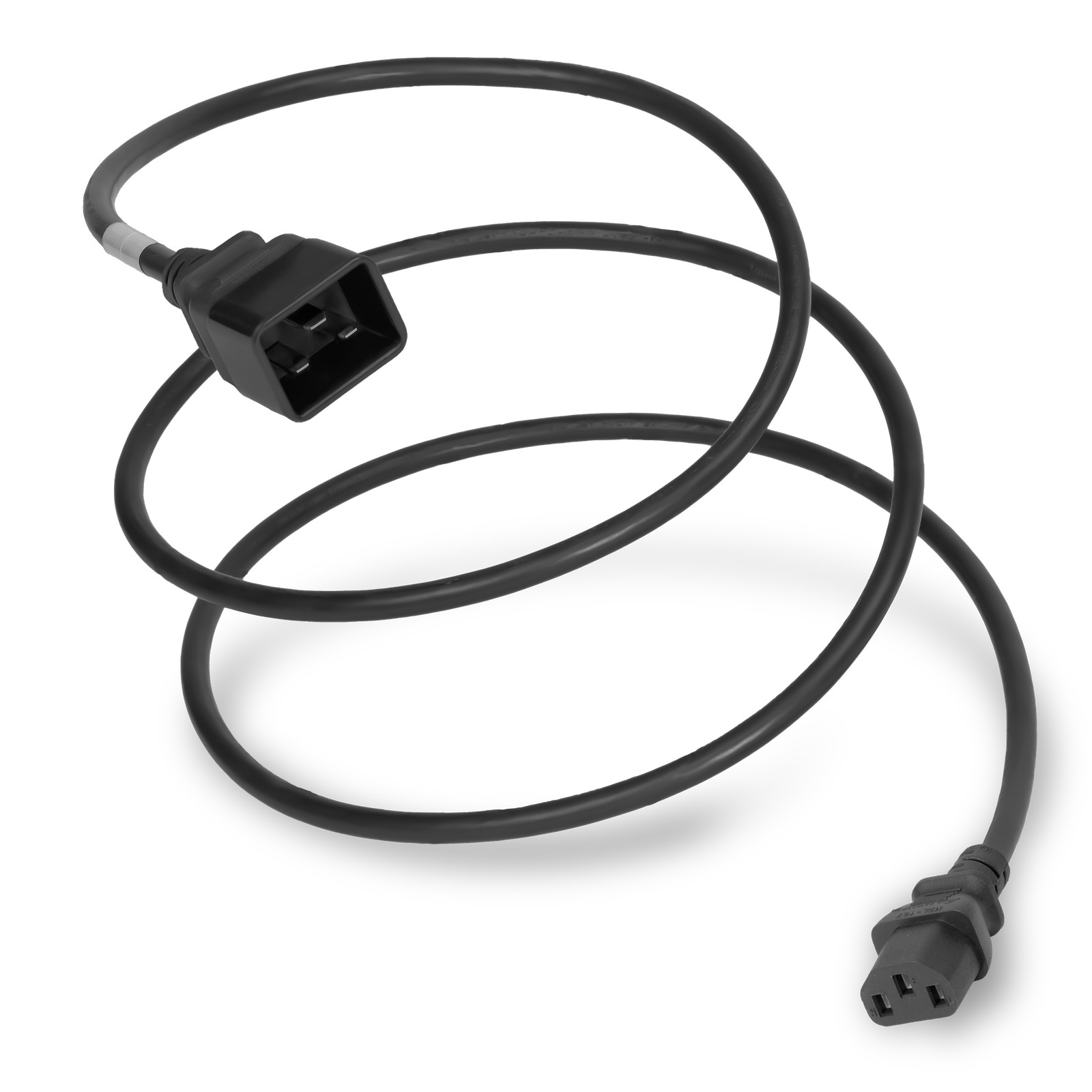 15 Pack of C13 C20 15A 250V 14/3 SJT Power Cord - Black - 10ft