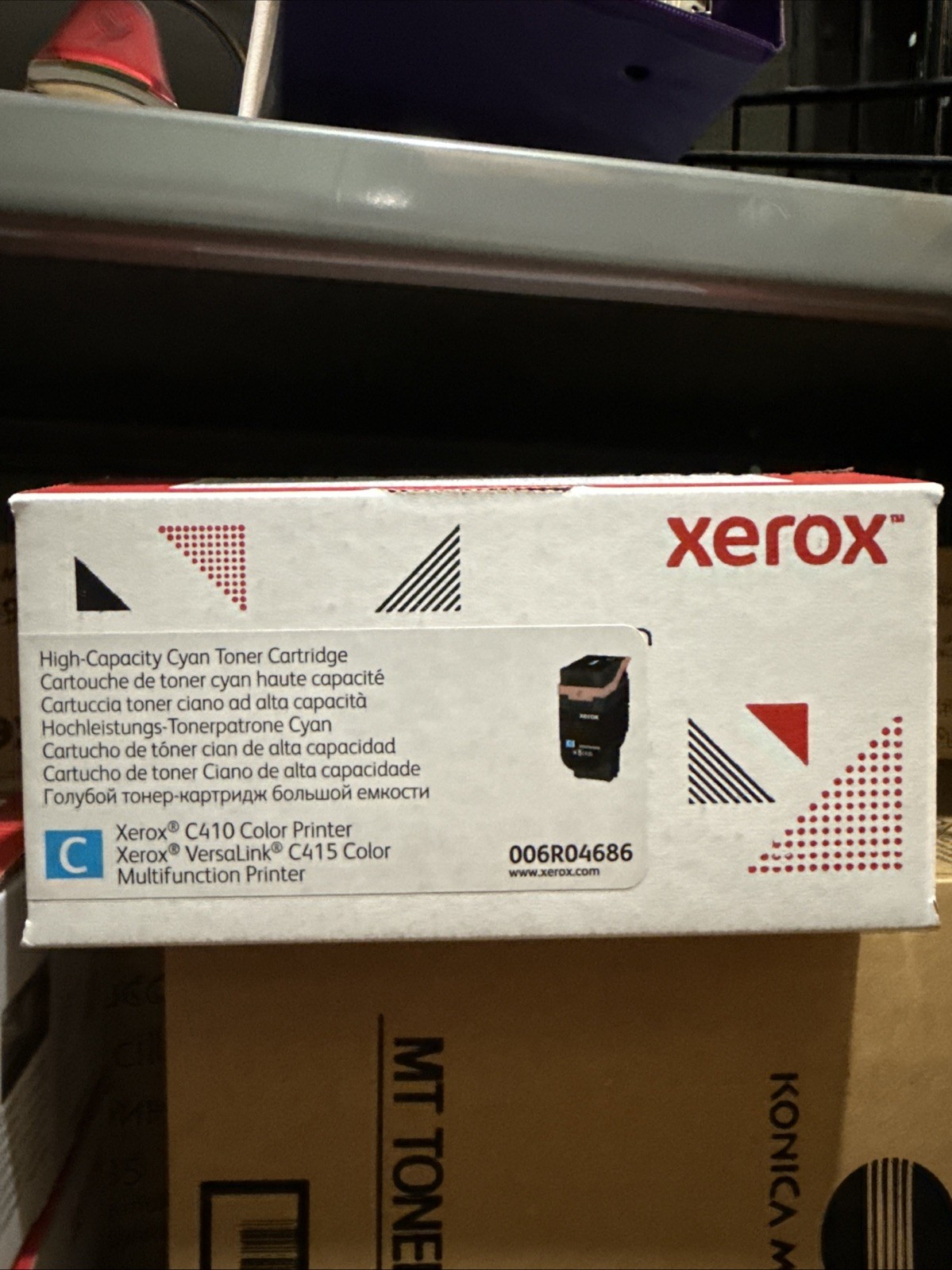 Xerox Genuine C410 Cyan HIGH Capacity Toner Cartridge (7000 Pages) -006R04686