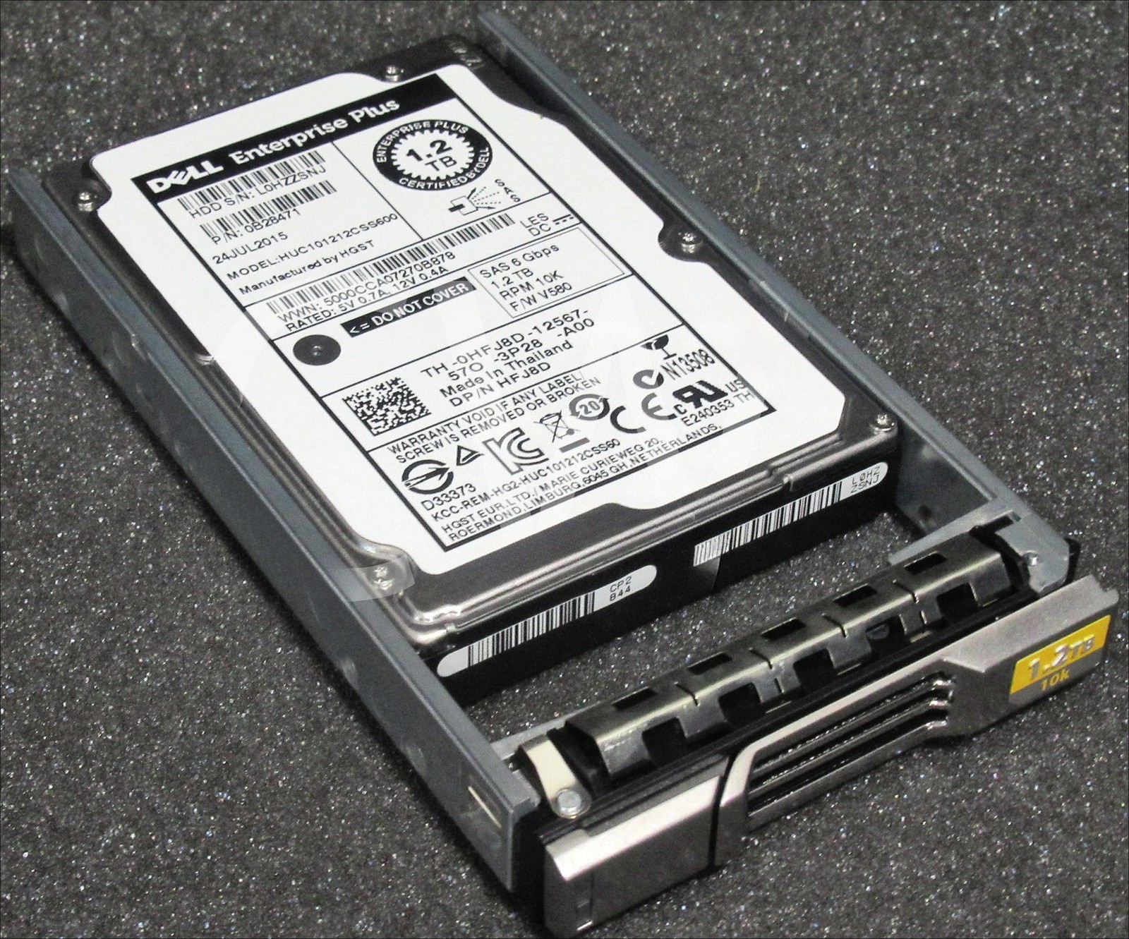HFJ8D HUC101212CSS600 DELL EQL 1.2TB 10K RPM 6Gb/s 2.5"SAS SERVER HDD Hard Drive