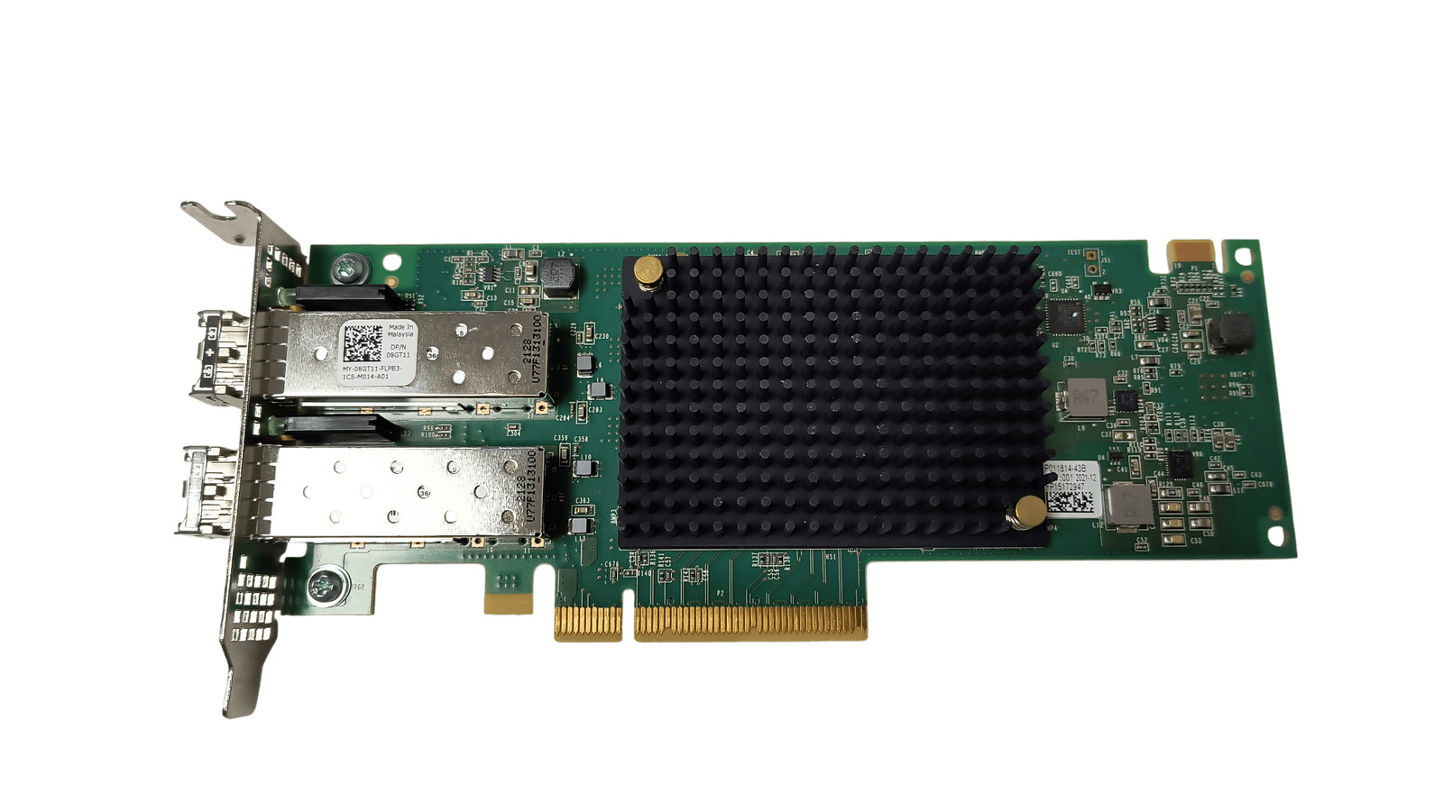 Dell 8GT11 Emulex LPE35002 Dual Port 32GB HBA Half Height Bracket w/ SFPs