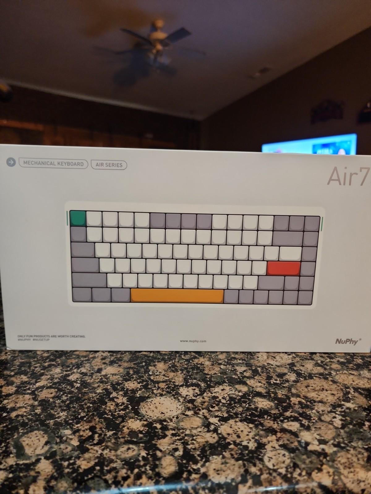 NuPhy Air75 V2 Low Profile 75% Mechanical Wireless Keyboard White