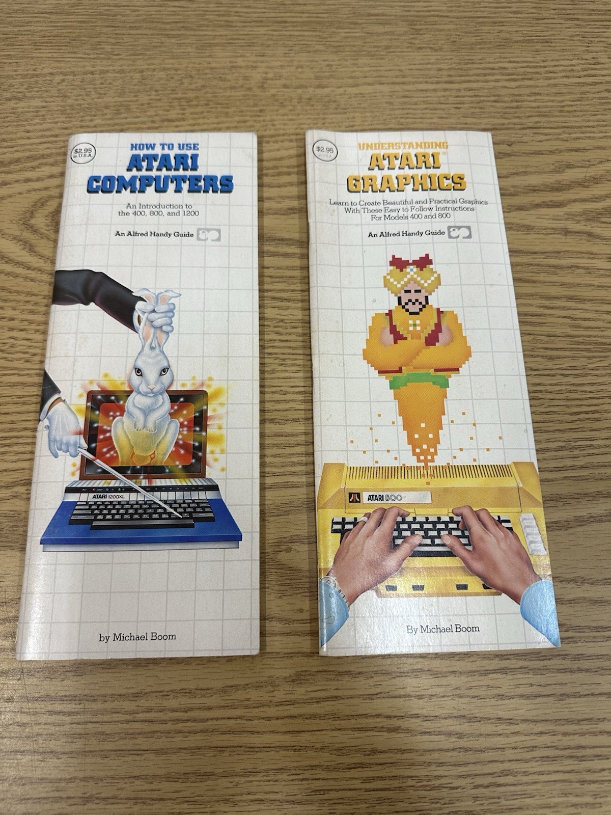 2-Vintage How to Use Atari Computers And Atari Graphics Books, Michael Boom