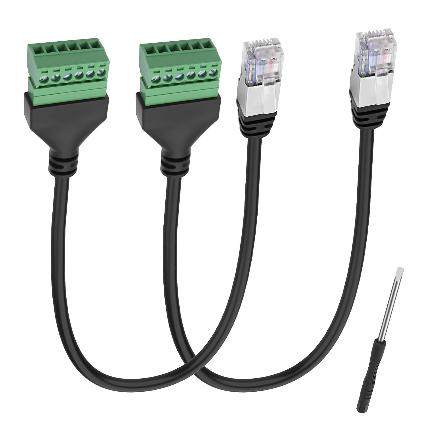 RJ12 Screw Terminal RJ12 6P6C to 6 Pin Solderless Connector Adapter