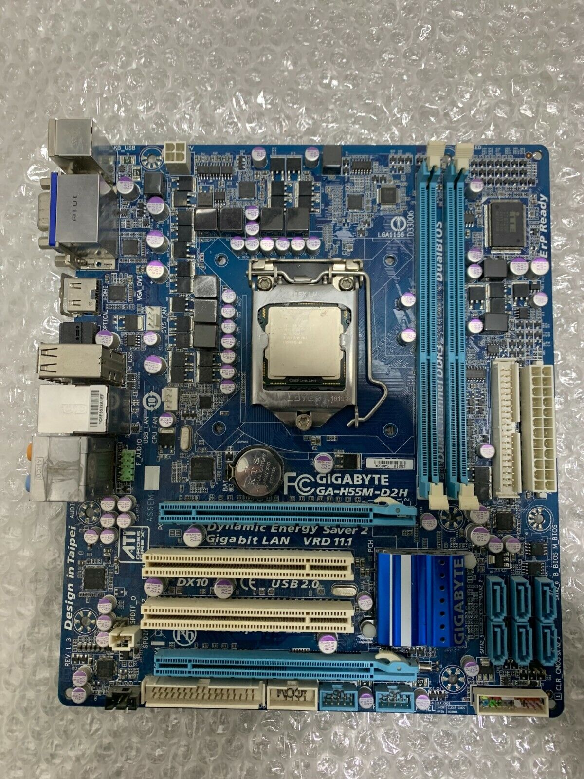 Motherboard Gigabyte GA-H55M-D2H REV: 1.3 DDR3 LGA1156 + CPU Intel I3-540 SLBTD