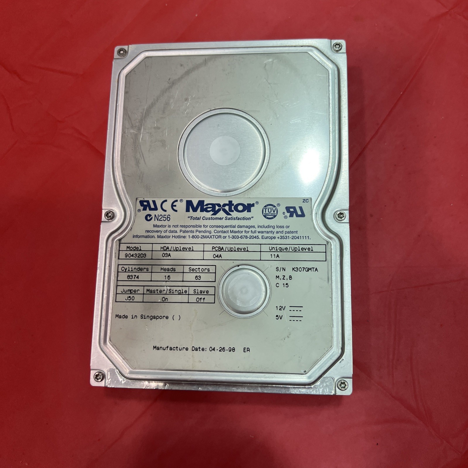 Maxtor 4.3GB 3.5" IDE Hard Drive 5400RPM - Dell DP/N 1181E 90432D3