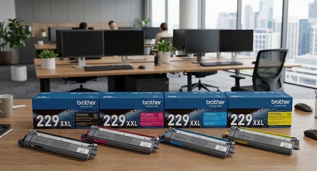 Brother TN229XXL Compatible Toner Set – 4 Pack High Yield BK-C-M-Y