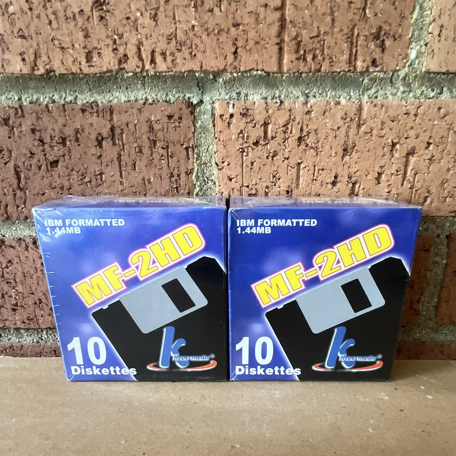 KHypermedia MF-2HD 3.5" 1.44MB IBM Formatted Floppy Disks 10-Pack (2 Boxes)