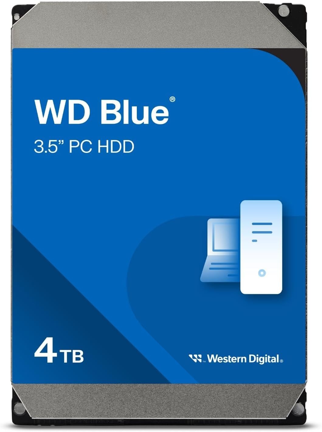 Western Digital WD40EZZX WD Blue 4TB HDD - 3.5 Inch SATA 6 Gb/s, 256 MB Cache