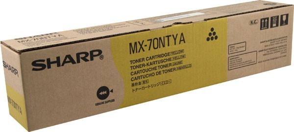 Genuine Sharp MX-70NTYA Yellow Toner. Brand New Sealed, We Ship Fast