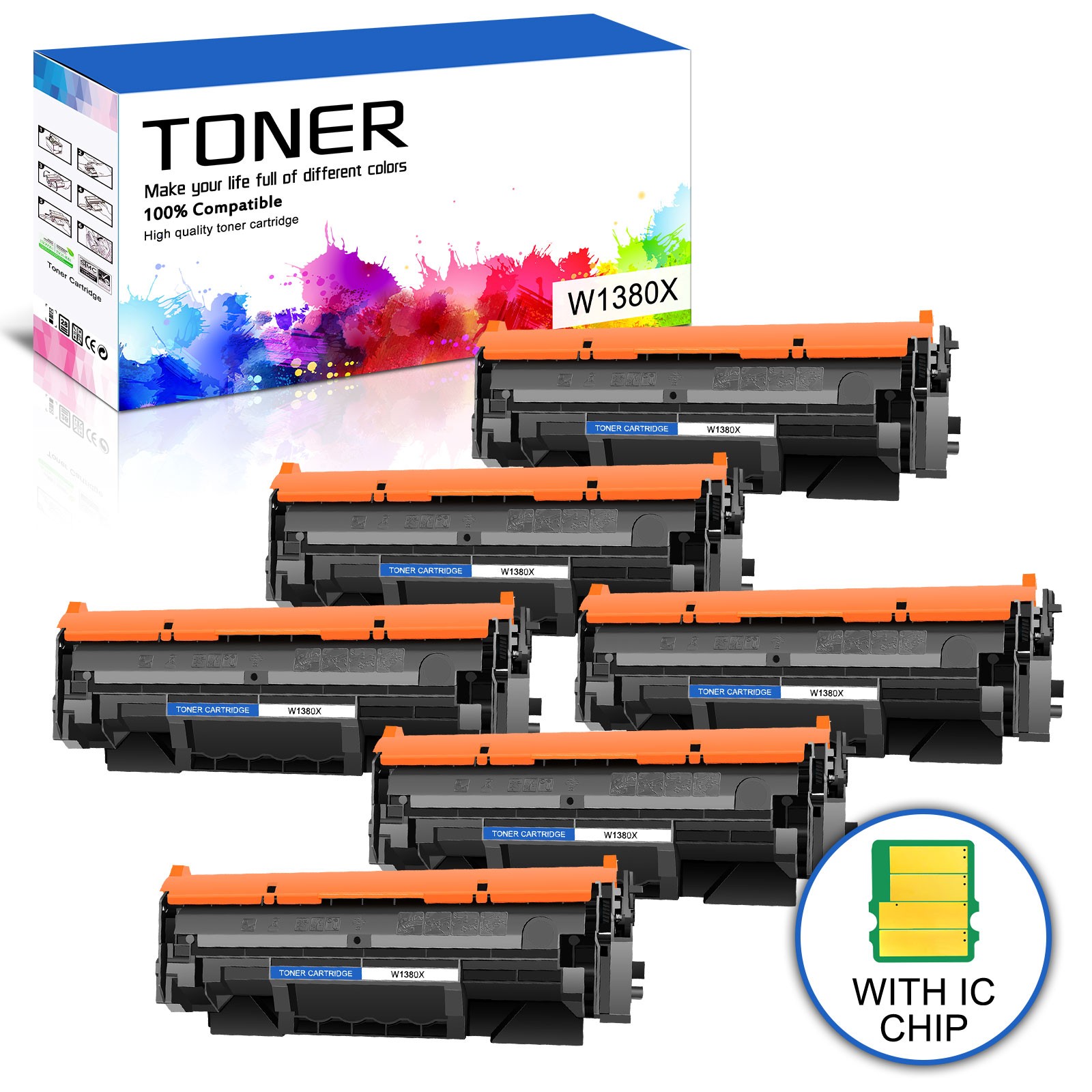 6PK W1380X Toner Cartridge Fit for HP Pro 3001dw 3001fdw MFP 3101fdw[New Chip]