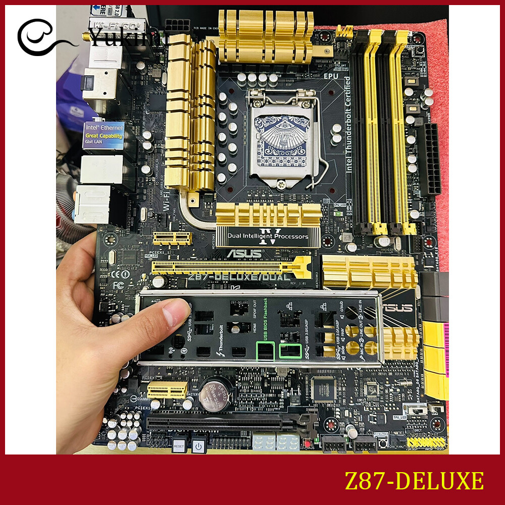FOR ASUS Z87-DELUXE DDR3*4 LGA 1150 32GB HDMI Display Port ATX Motherboard Test