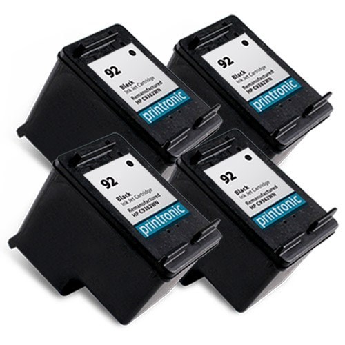 Reman HP 92 (C9362WN) Black Ink Cartridge for HP PSC 1510 Deskjet 5440 4PK