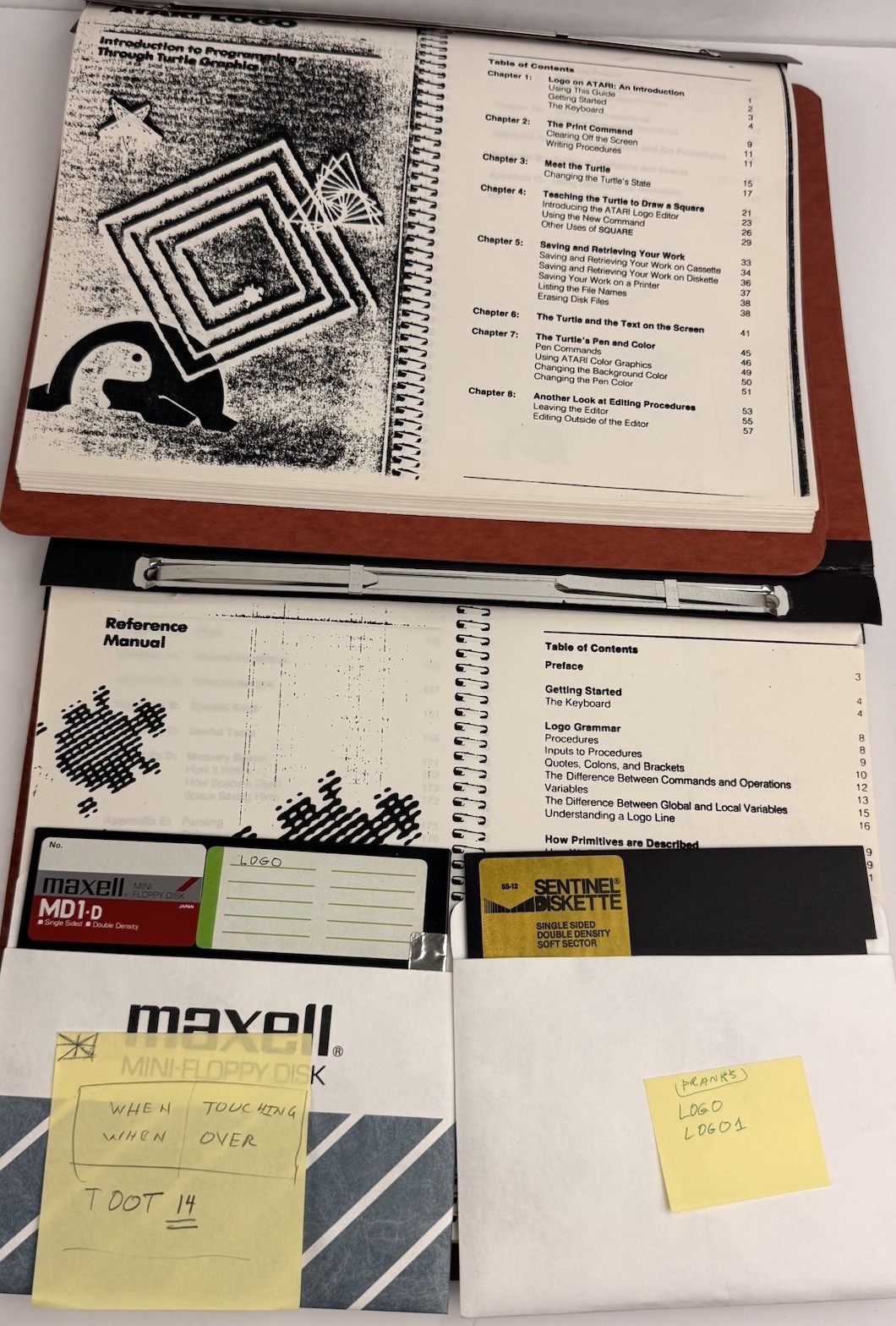 Vtg Atari Logo Introduction to Programming Turtle Graphics Floppy Disks Manual