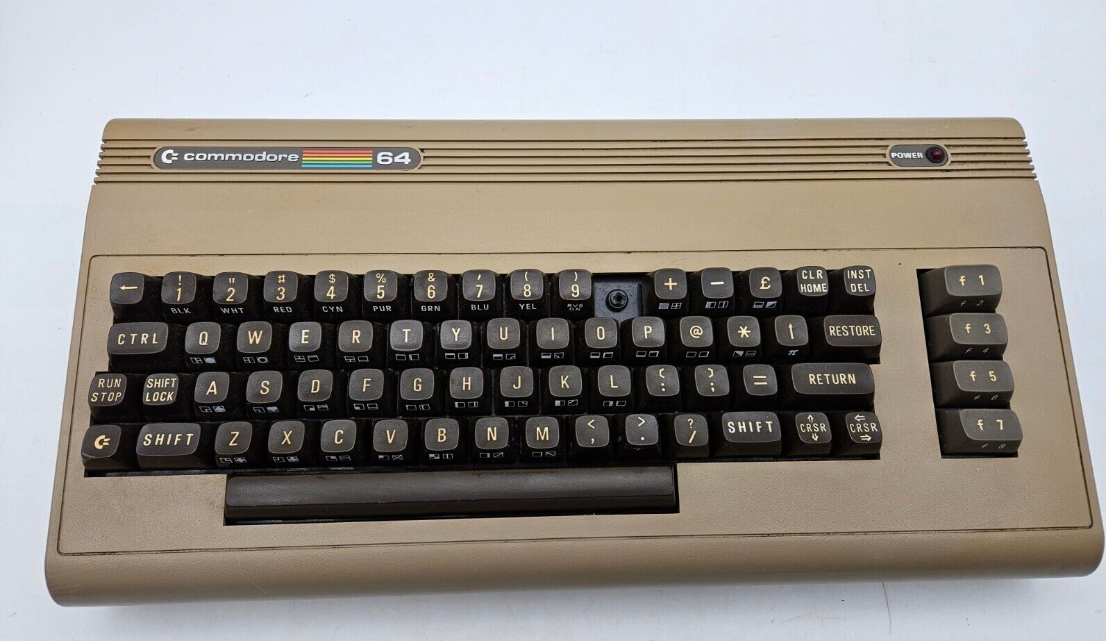 Commodore 64 Keyboard Brown Authentic Vintage Mainframe Untested 