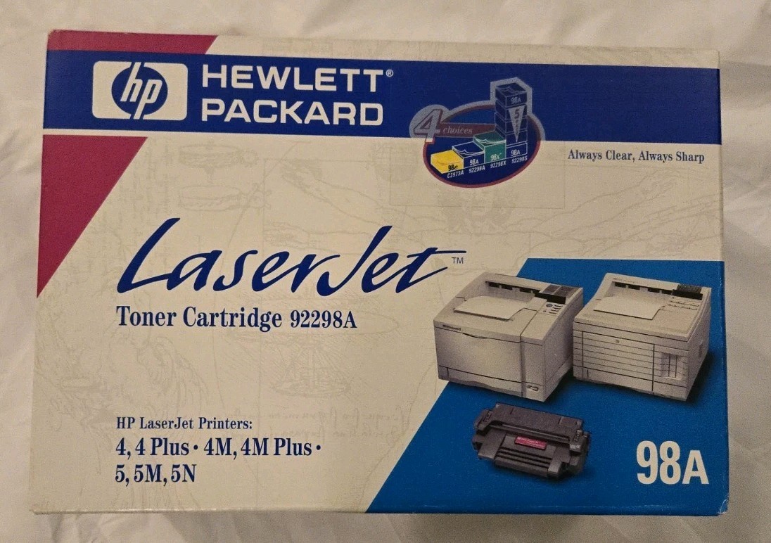 HP 98A 92298A Black Toner Cartridge Factory Sealed LaserJet 4 5 5M OEM