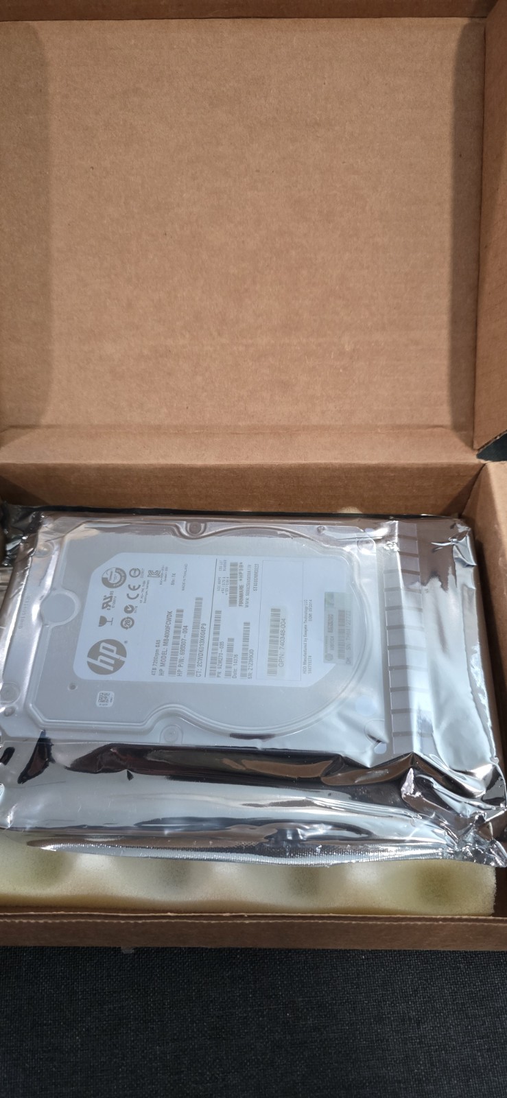 HP MB4000FCWDK 4TB 3.5" SAS 7.2K 6GB SC MDL HDD 695507-004 G8