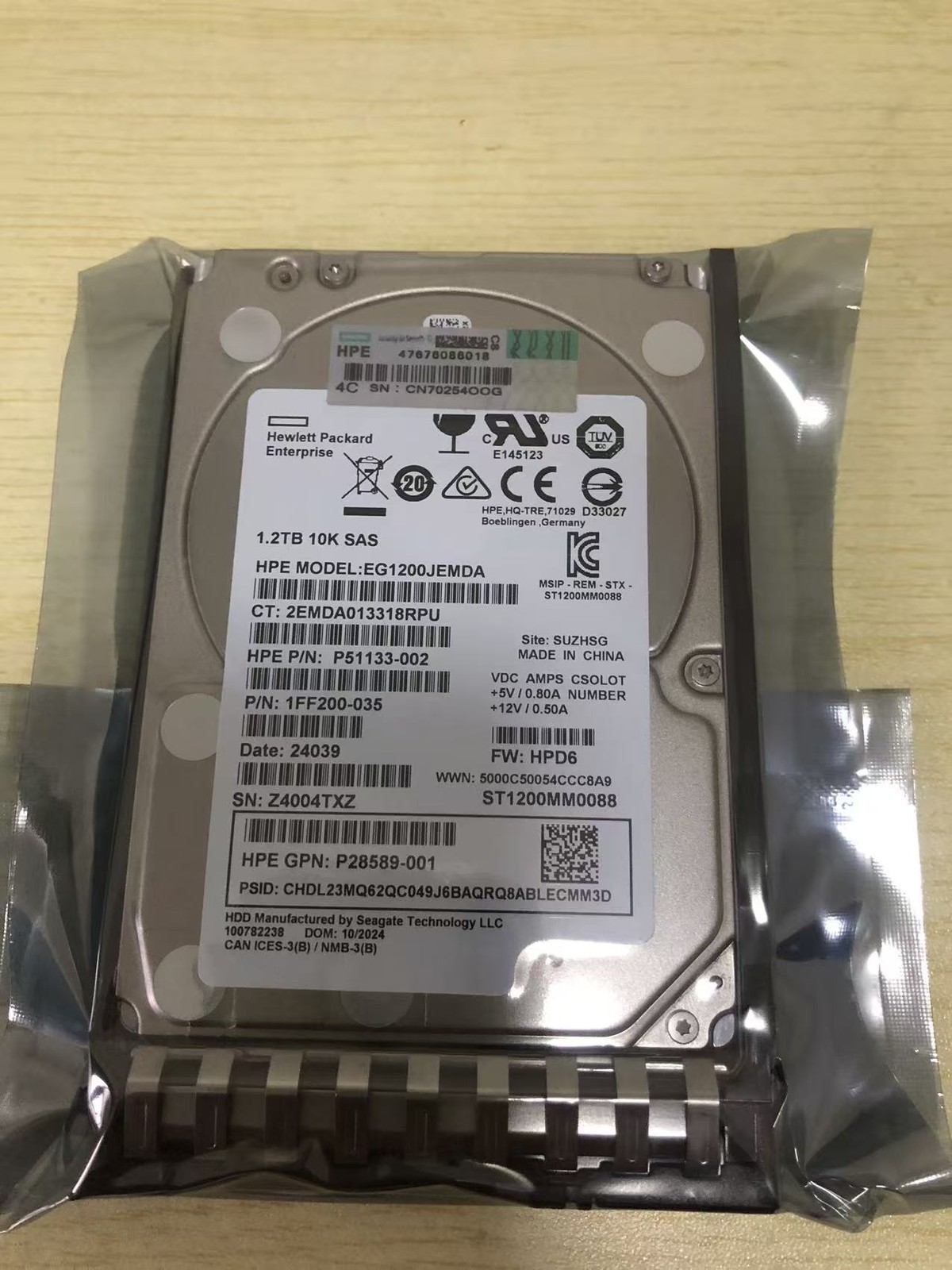 P28586-B21 P30563-001 HPE 1.2TB 2.5" SAS 10K 12G Gen10 Plus V2 HDD Hard Drive