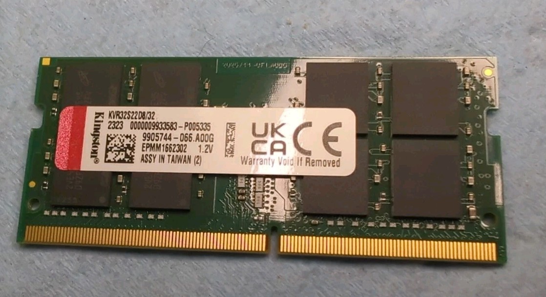 2- Kingston ValueRAM 32GB (1x32GB) 3200MHz 260-pin DDR4 SO-DIMM RAM Module...