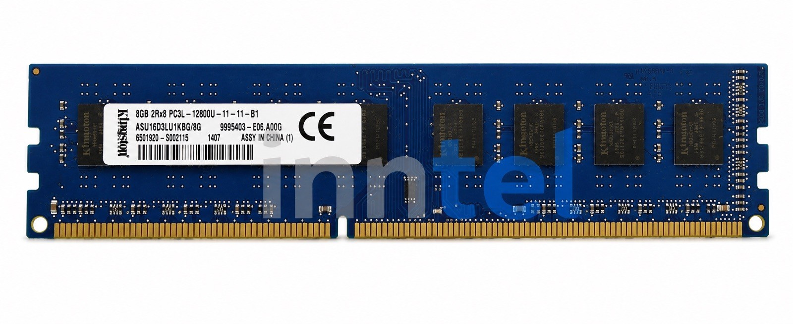 Kingston 8GB 2Rx8 PC3L-12800U-11-11-B1 Non-ECC Unbuffered RAM ASU16D3LU1KBG/8G