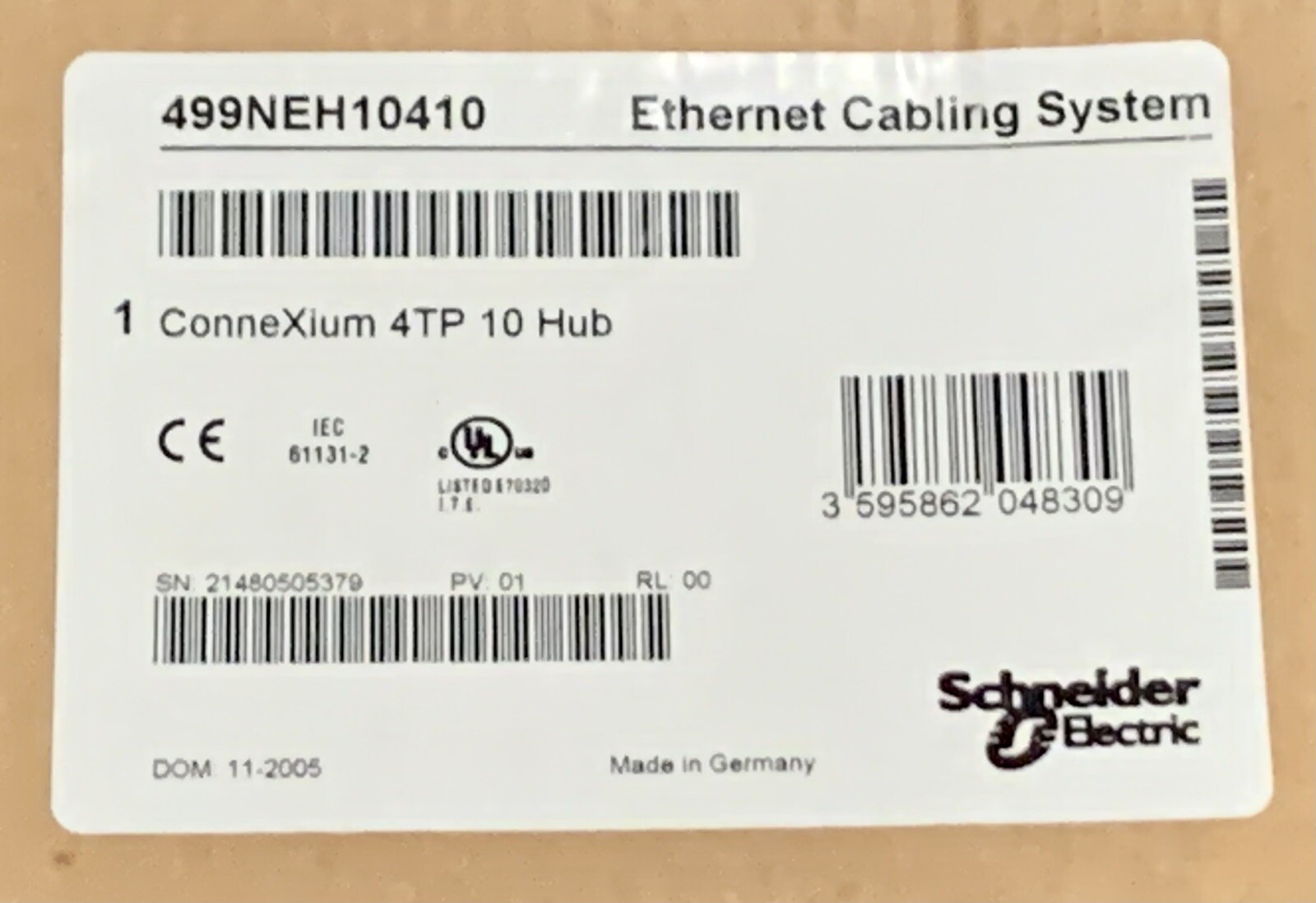 Schneider Electric 499NEH10410 Ethernet Cabling System *BRAND NEW IN BOX*