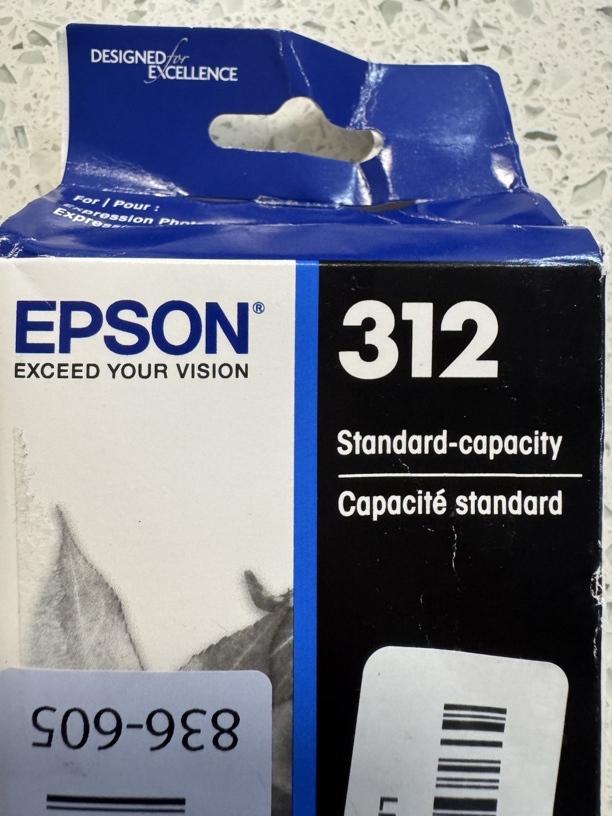 Epson 312 T312120-S Genuine Black Standard Capacity Inkjet for XP-8500