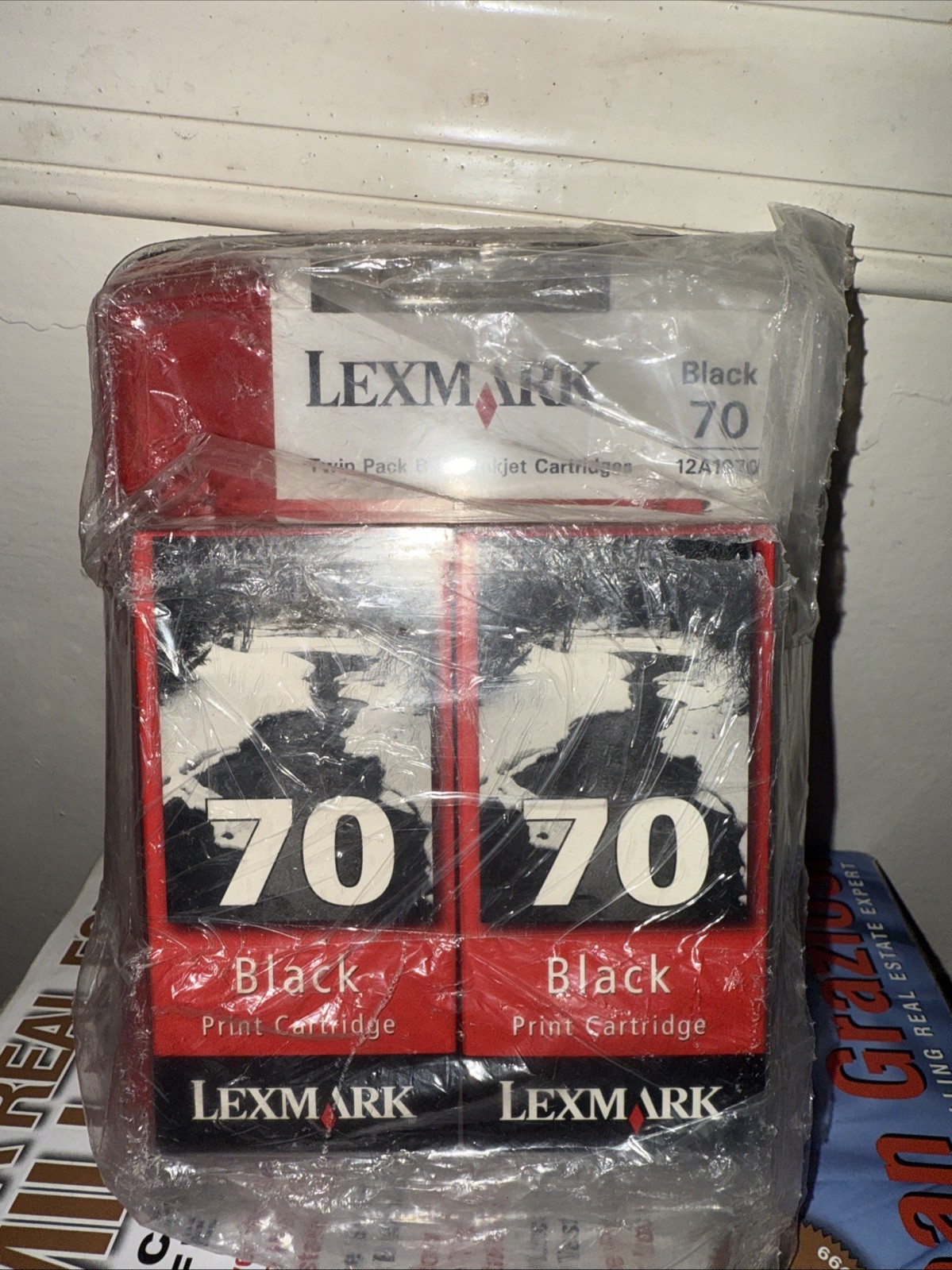 Lot of 2 Lexmark 70 Genuine Black Ink Print Cartridges 12A1970  - New/Sealed