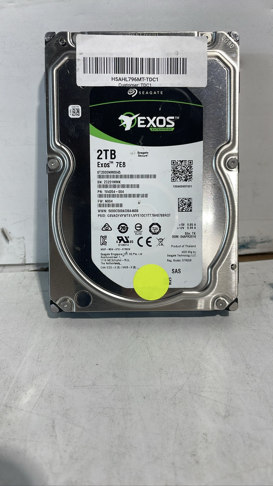 Seagate Exos 7E8 2TB ST2000NM0045 SAS 3.5" 7200RPM HDD