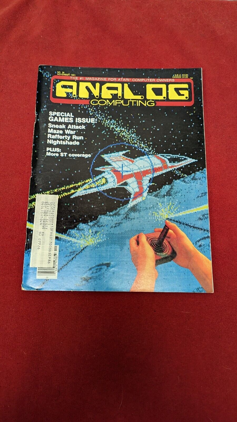 *VINTAGE* Analog Computing Magazine Atari November 1985 No. 36 