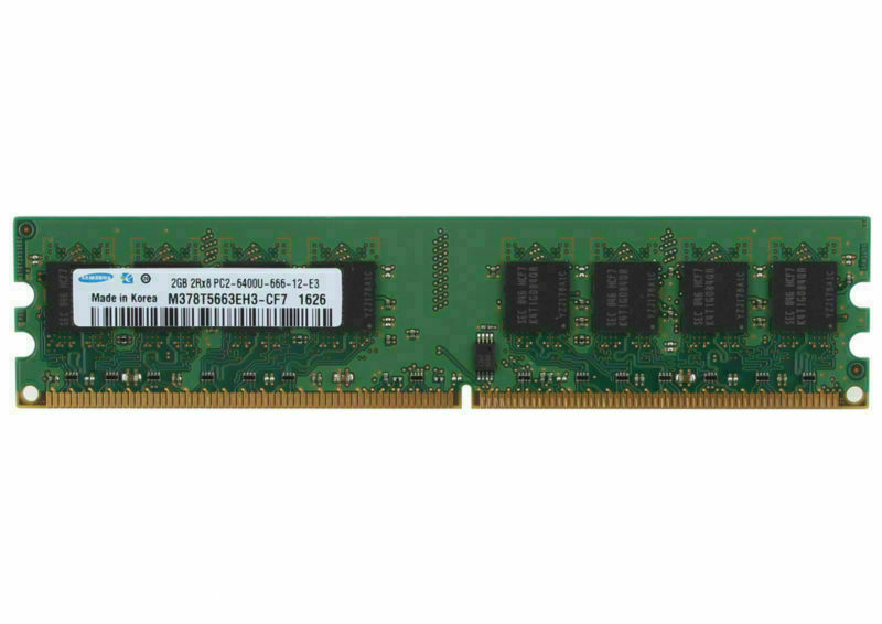 Lot 20GB RAM (10X 2GB) Samsung 2Rx8 PC2-6400 DIMM DDR2 800Mhz Desktop Memory