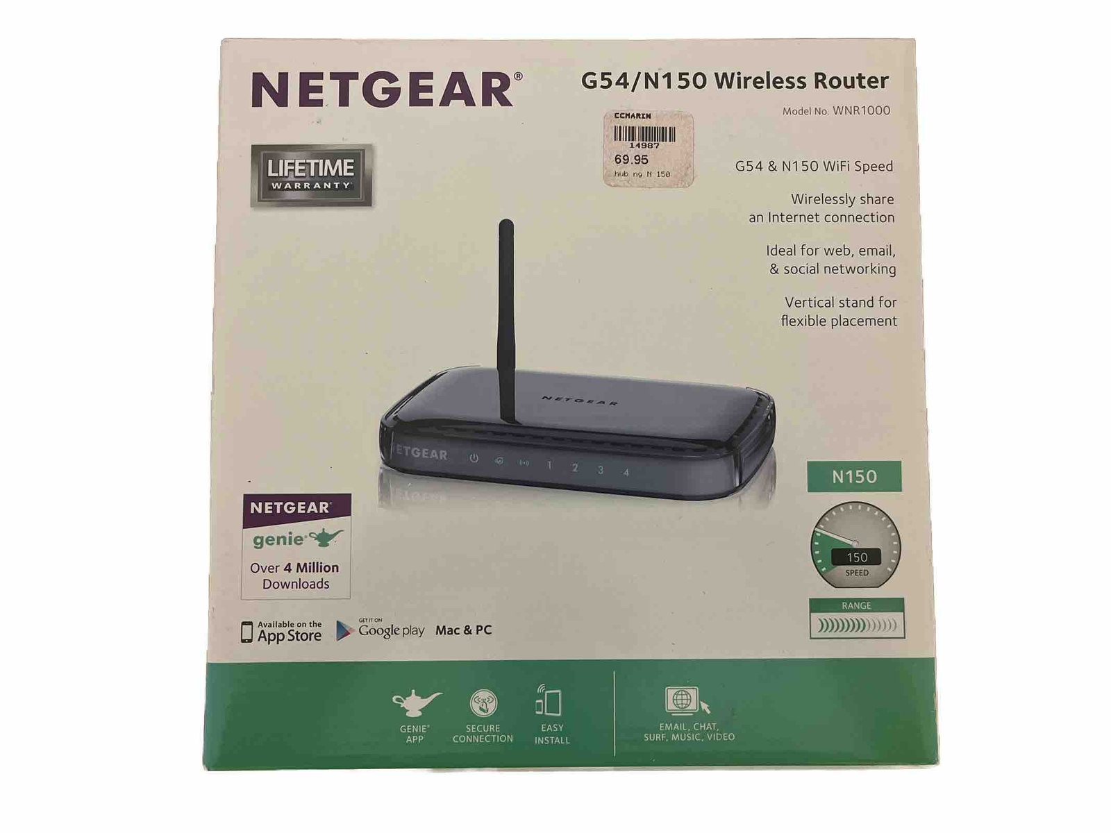 Netgear G54/N150 Wireless Router WNR 1000