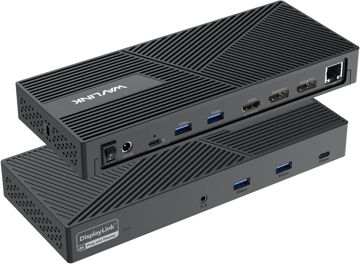 WAVLINK USB C Docking Station 3 Monitors, 12-in-1 DisplayLink Docking Station wi