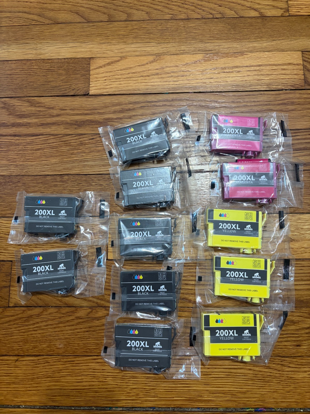 Ikong 200XL (7) Black (2) Magenta (3) Yellow Ink Cartridges Set lot of 12 SEALED