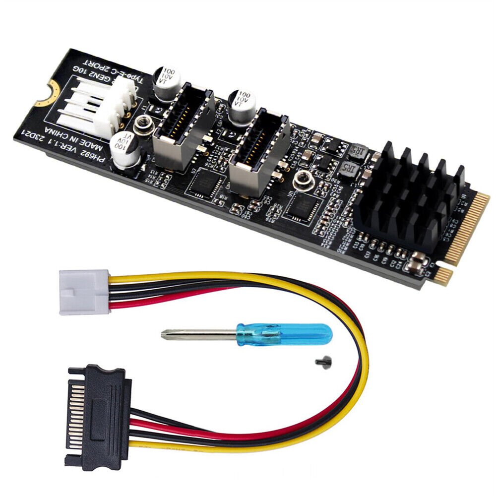 Cablecc NVME to USB Adapter, M.2 NVME to USB 3.1 Dual Type-E Card Card Base