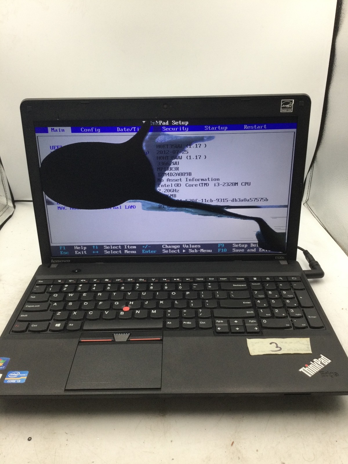 LENOVO THINKPAD E530c - FOR PARTS/BAD LCD - INTEL I3 - 4GB RAM - READ-BB
