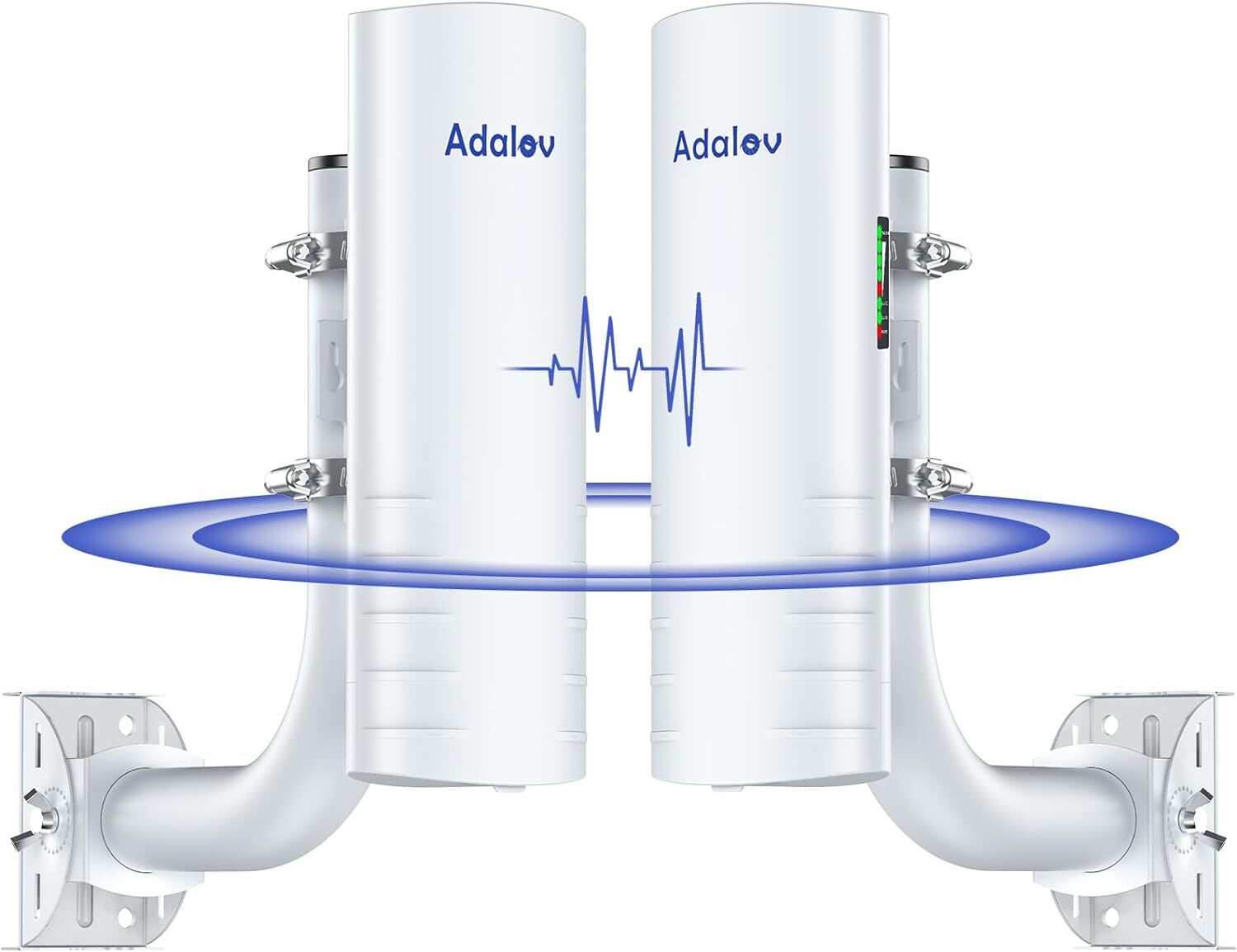 AdaLov CPE361 Outdoor WiFi Bridge 2Pack 5KM Range 14dBi Antenna Dual 1Gbps Ports