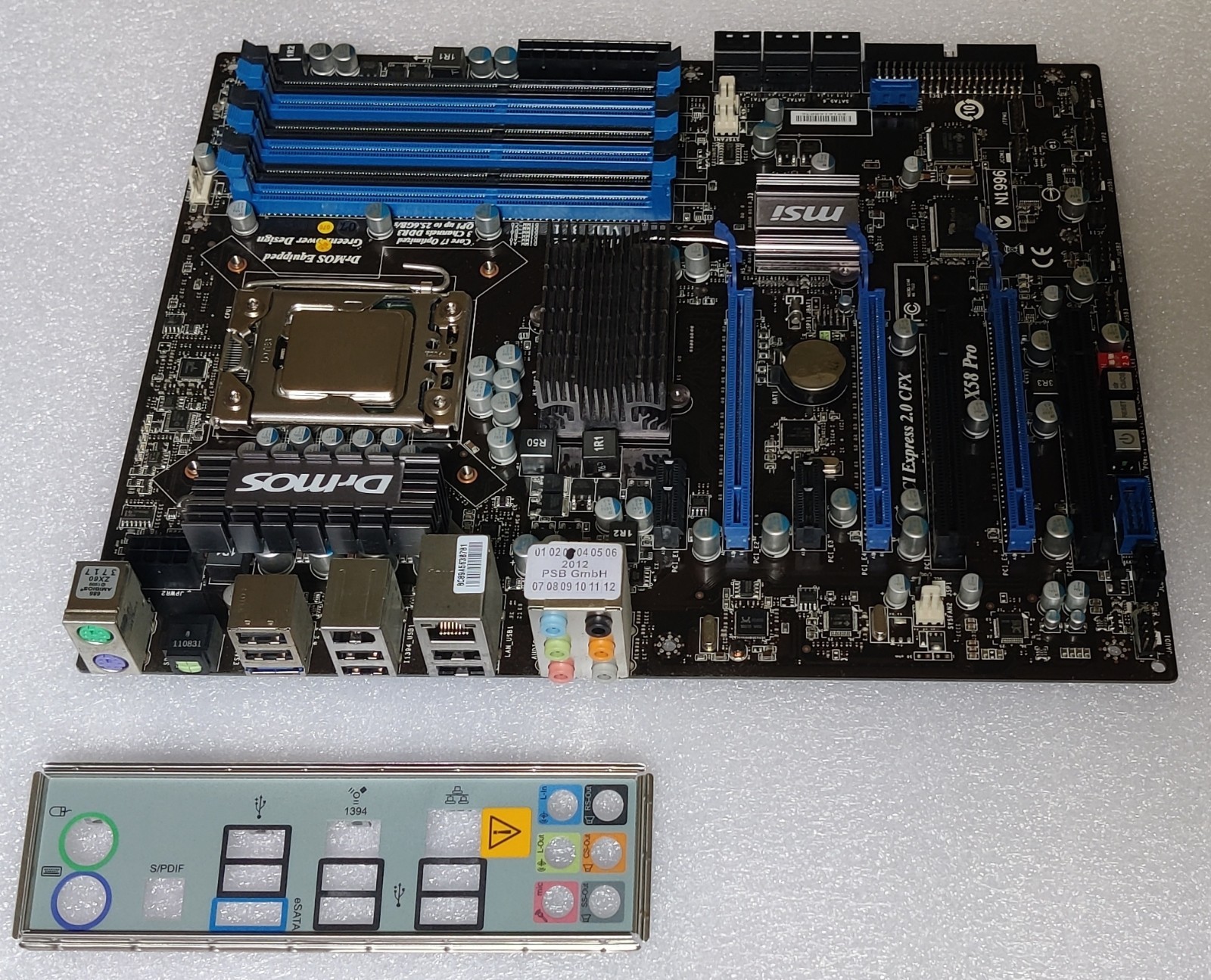 MSI X58 PRO X58 PRO-E Motherboard MS-7522 LGA 1366 DDR3 Intel X58 Chipset + CPU