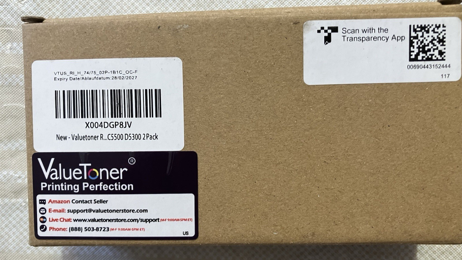 Value Toner Ink Cartridges (2) 74 bl and 75 col New Open Box Compatible with HP