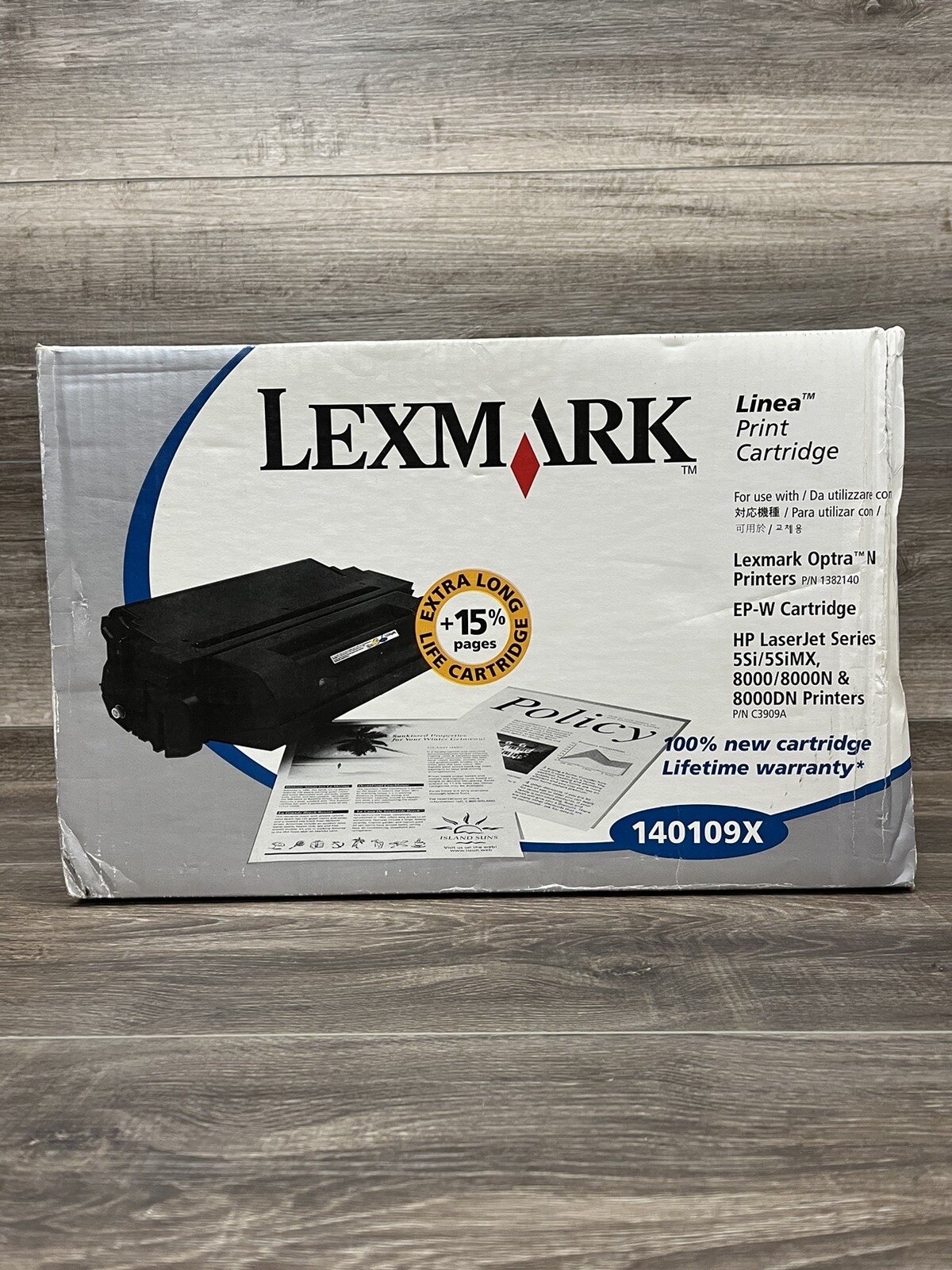 Lexmark Linea Print Cartridge 140109X - Black NEW SEALED