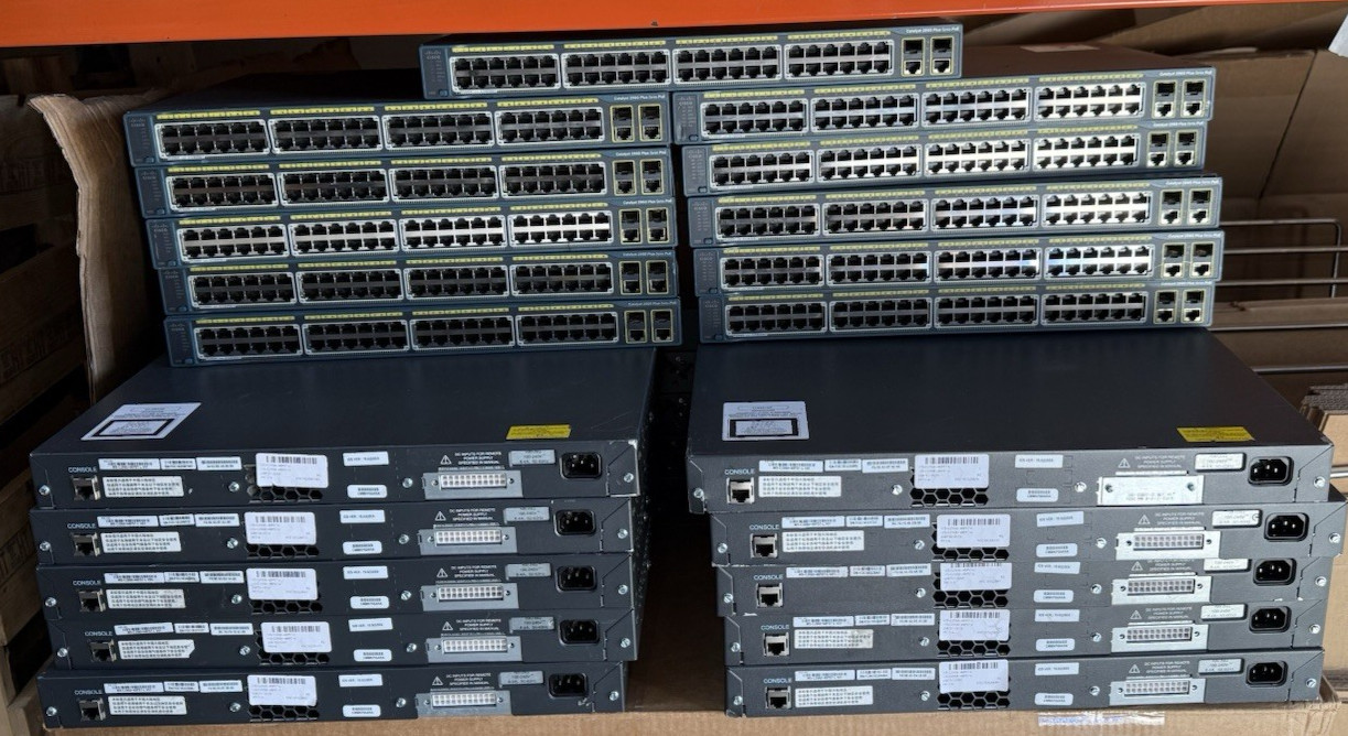 Cisco WS-C2960+48PST-L 48 port 10/100 PoE switch