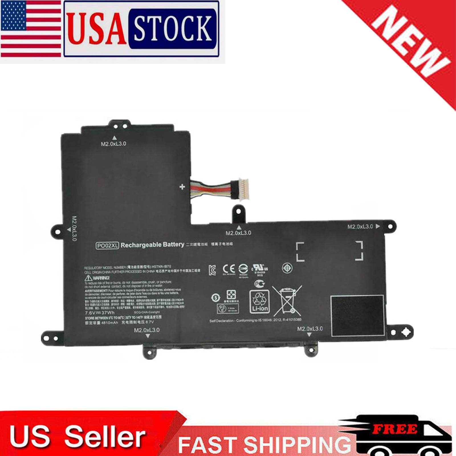 PO02XL Battery for HP Stream 11-AK 11-ah0xx 11-ak0012dx 11-ak0013dx 824560-005