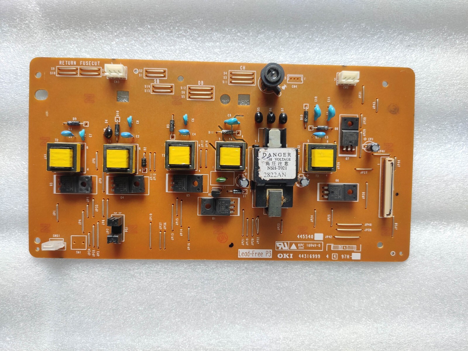 Oki 44316999 RU KPC Printer / Scanner / Copier High Voltage Power Supply Board