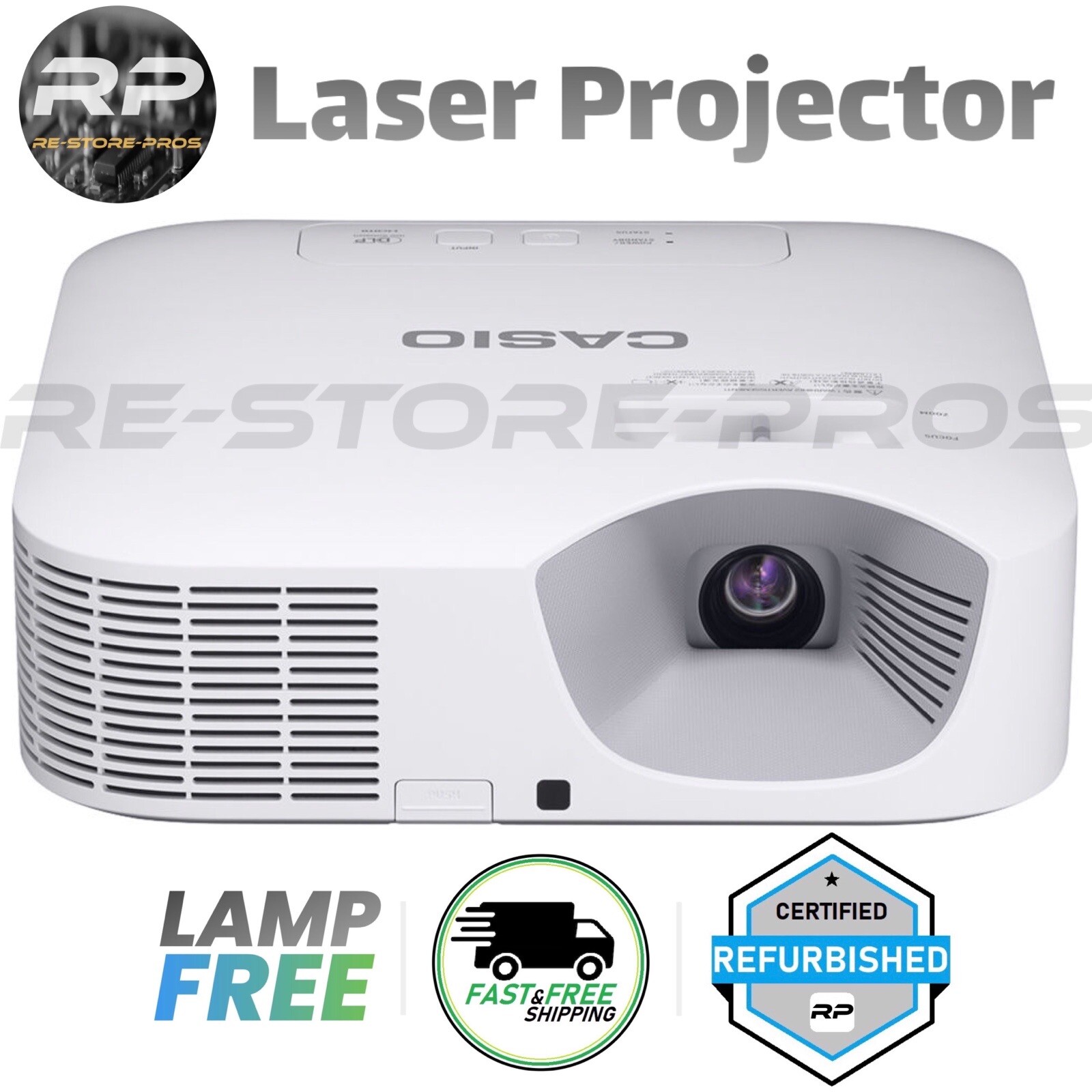 Casio XJ-V10X Lamp Free DLP Laser Projector 3300 ANSI Lumens HDMI Remote Manual