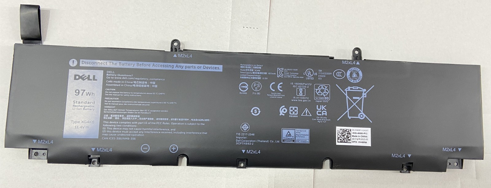 Genuine XG4K6 Battery XPS 17 9700 9710 9720 9730 & Precision 5750 5760 Series US