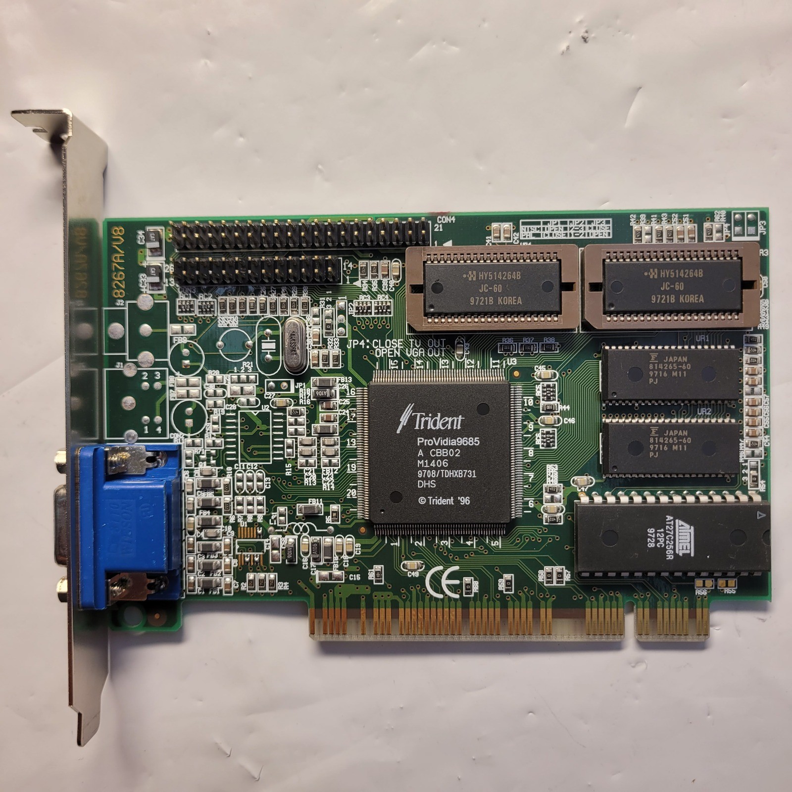 Jaton Video Graphics Card TVGA9685PCI Trident ProVidia9685 PCI VGA Vintage