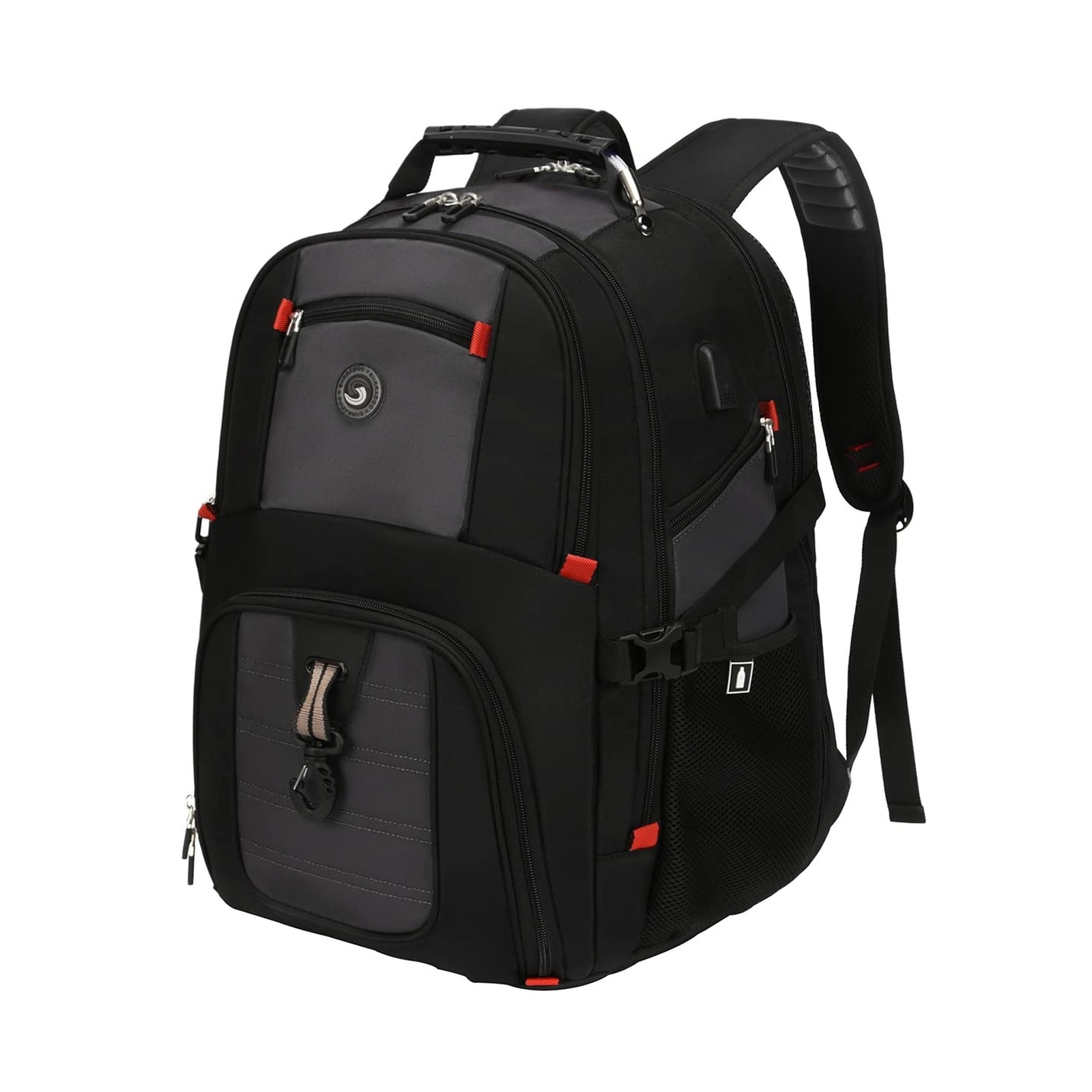 SHRRADOO Extra Large 52L Travel Laptop Backpack with USB Charging Port, Colle...
