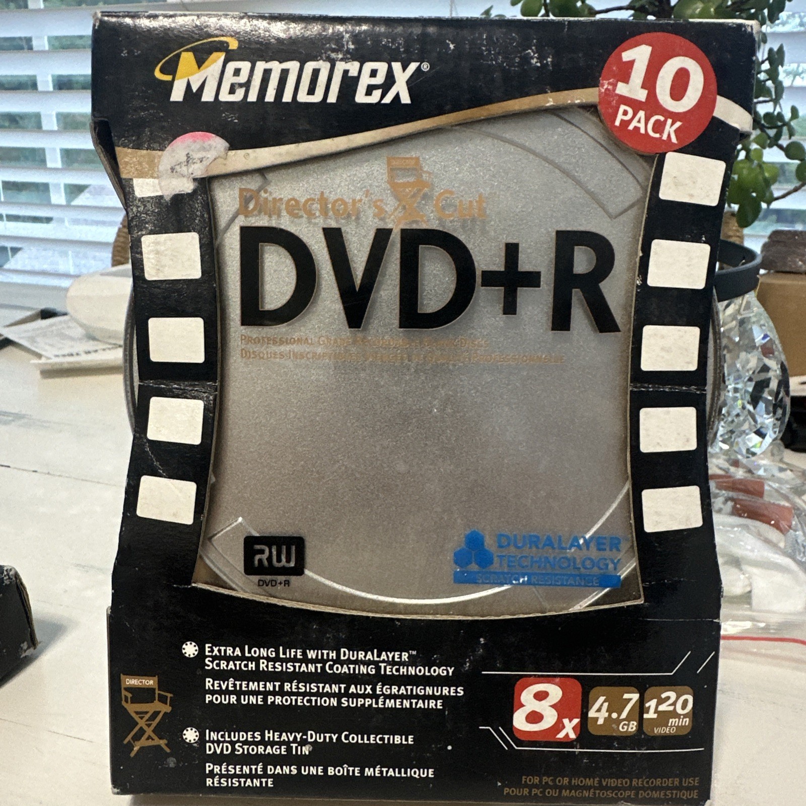 Memorex Directors Cut DVD+R 8x 4.7GB 120min Video 10 Pack in a in Brand New