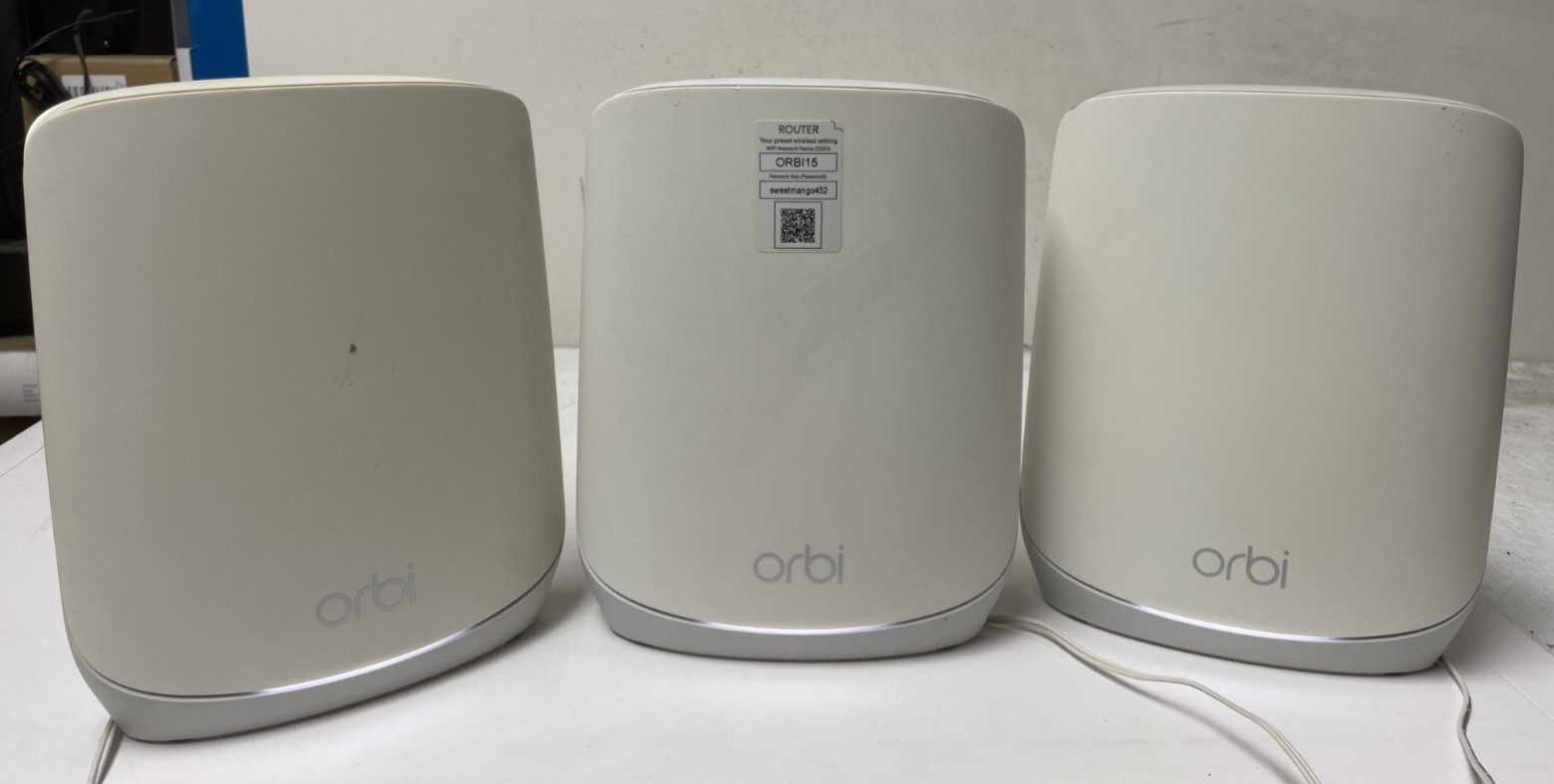 NETGEAR Orbi Tri-Band WiFi 6 Mesh Pack Bundle System (1x) RBR760 (2x) RBS760